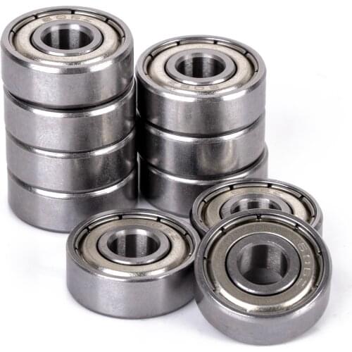 10pcs/lot 606 ZZ Metal Miniature Ball Bearings Deep Groove Shielded Bearings 6x17x6mm For Small Motors