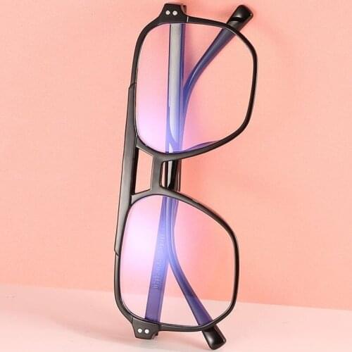 10P Fashion Anti-Blue Glasses Women & Men Optical Eyewear Unisex Irregular Polygon Spectacles Simplicity Double Beam Eyeglasses