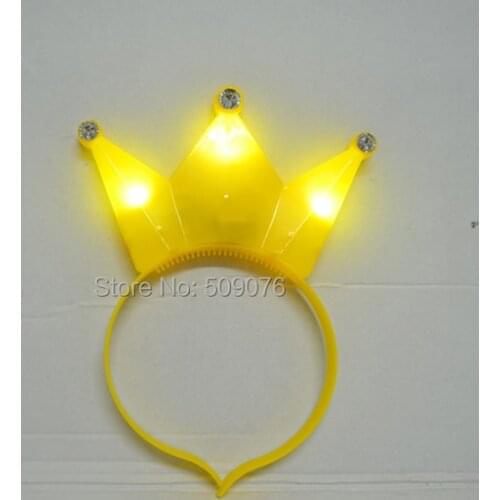 12pcs/lot led flashing crown headband led flashing head hoop Novelty hair Decoration for birthday decoration