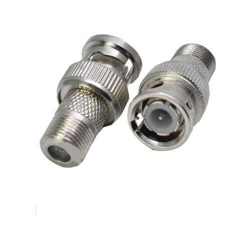2pcs BNC Male To F Female RF Coaxial Adapter Connectors
