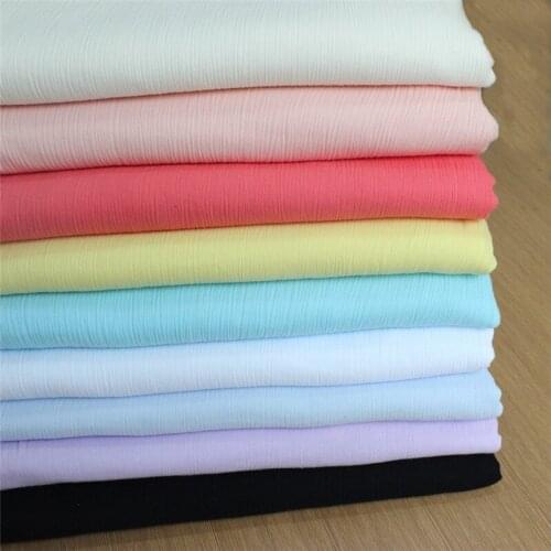 200x122cm Double Bamboo Texture Wrinkled Cotton Linen Material Sen Department of Pure Color Shirt Dress Fabric