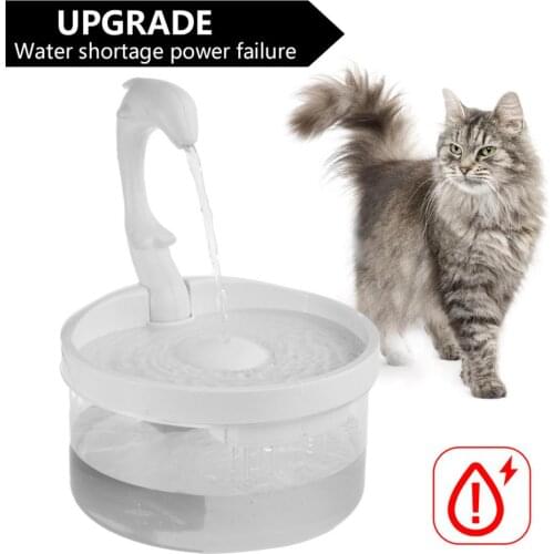 2L Dolphin Swan Neck Pet Water Fountain USB Charging Cat Water Dispenser Automatic Power-off Drinking Fountain for Cats Dogs