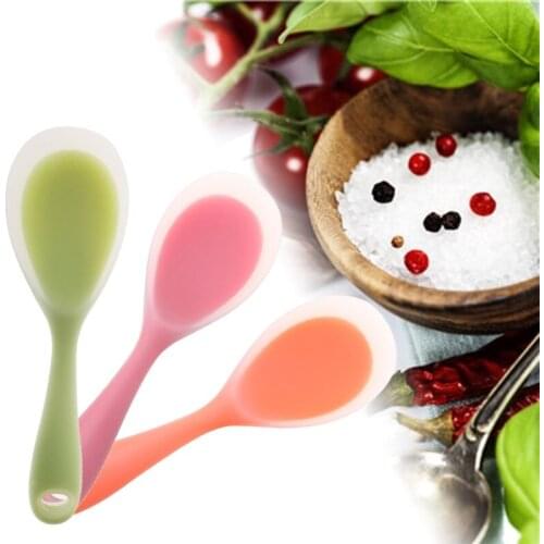 Non Stick Food Grade Silicone Rice Spoon Heat Resistant Scoop Salad Mixer OIR