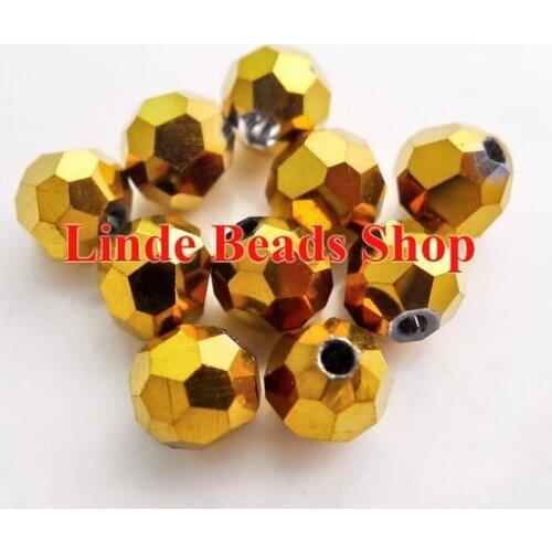 Free shipping AAA Top Quality 6mm crystal Golden Light colour Crystal 5000 Round faced Beads 600pcs/lot RB0600446