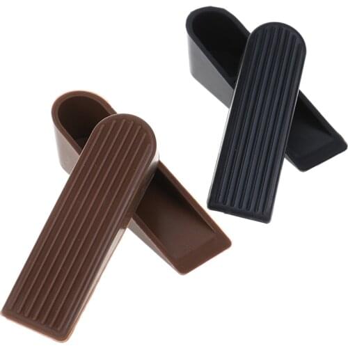 Hot 1Pcs Rubber Block Guard Home Holder Wedge Door Jam Anti Slip Door Stopper Security Door Resistance Environmental Protect