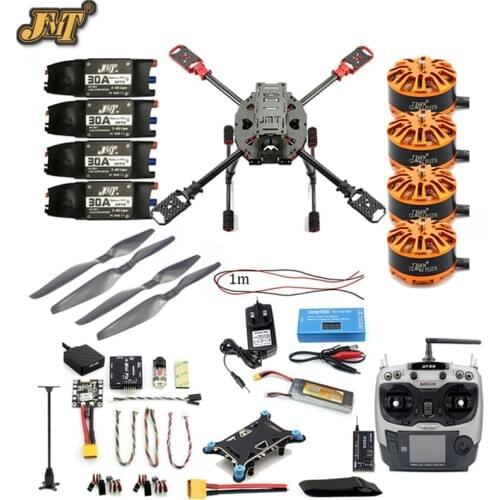 JMT Full Set DIY 2.4GHz 4-Aixs Quadcopter RC Drone 630mm Frame Kit MINI PIX+GPS AT9S TX RX Brushless Motor ESC Altitude Hold