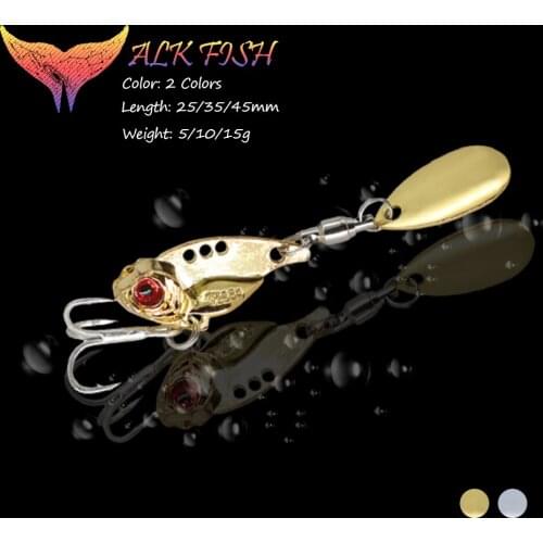 WALK FISH Fishing Lures VIB Vibration Hard Bait 5G/10G/15G Rotating Sinking Spinner Spoon Jigging Wobblers Pesca Fishing Tackle