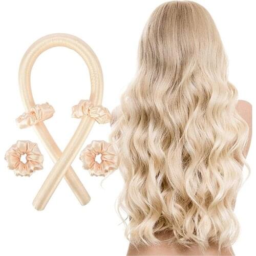 Hot Heatless Curling Rod Headband Curls Silk Ribbon Lazy Curler Hair Rollers Sleeping Soft Wave Formers Women Hair Styling Tools