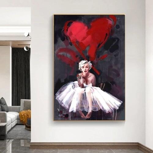 Monroe Abstract Portrait Oil Paintings On Canvas Wall Art Poster Print Picture For Girls Living Room Decor Wall Cuadros No Frame