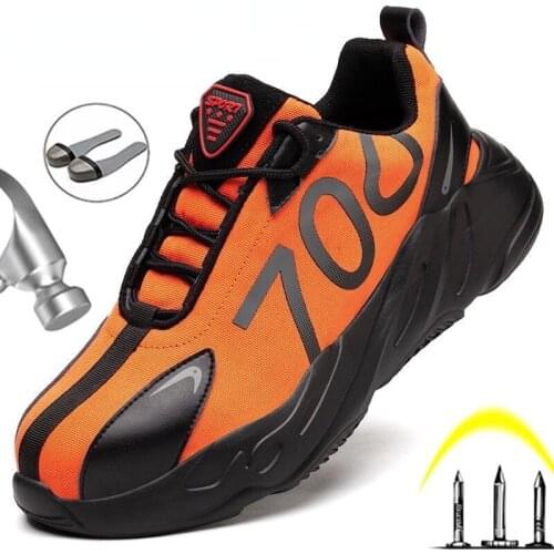 Men Work Safety Shoes Anti-puncture Working Sneakers Male Indestructible Work Shoes Men Boots Lightweight Men Shoes Safety Boots