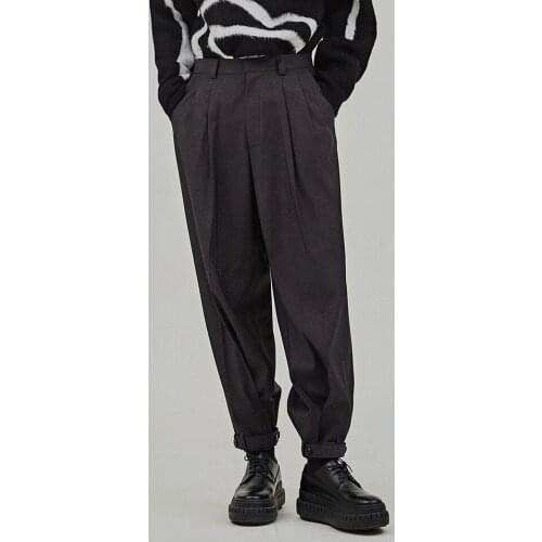 Corset overalls mens 2021 new slim casual pants versatile suit pants mens summer light lantern Pants Large