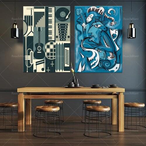Music jazz poster, music printing, jazz printing, music wall art, music printing, abstract wall art decoration canvas poster