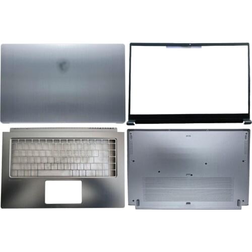NEW Laptop For MSI Modern 15 M15 MS-1551 Laptop LCD Back Cover/Front Bezel/Palmrest/Bottom Case Silver