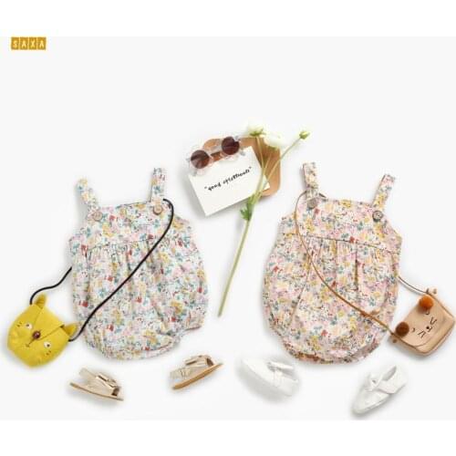 Infant and child clothing summer suspenders newborn clothes flower girl baby jumpsuit baby girl clothes baby bodysuit