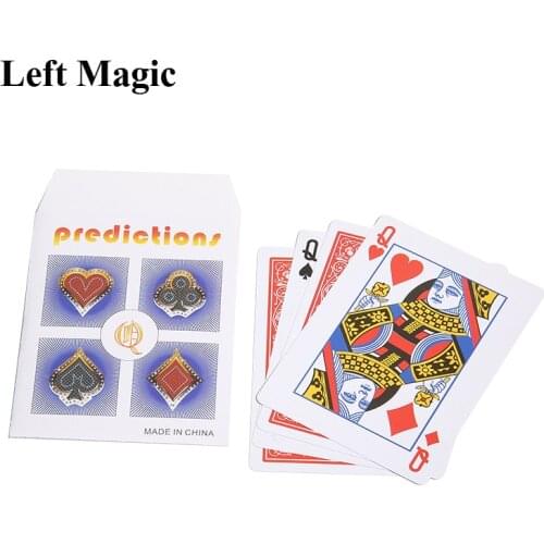 Parade of the Queens Explained Magic Tricks Card 4Q Prediction Magic Magician Close Up Illusion Gimmick Props Toys For Children
