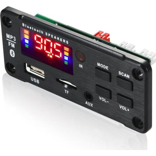 12V MP3 WMA Decoder Board 2*25W Amplifier Car Audio USB TF FM Radio Module Wireless Bluetooth MP3 Player with Remote Control