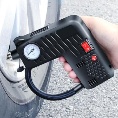 Portable Air Inflator Compressor Pump Tire LED 12V Safety Tyre Hammer Compressor Cordless For Motorcycle Electric Auto Car Bike