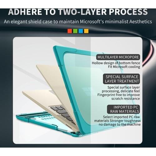 Shockproof Case for Surface Laptop Go Anti-crack Cover LaptopGo Stand Holder Protector