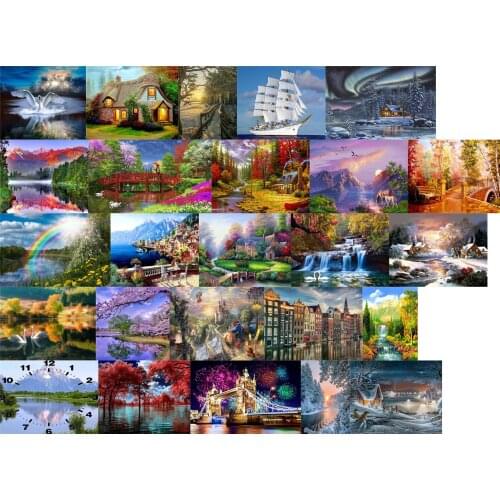 R25739 Landscape Hut Hut cross stitch kit people 18ct 14ct 11ct count canvas stitches embroidery DIY handmade needlework