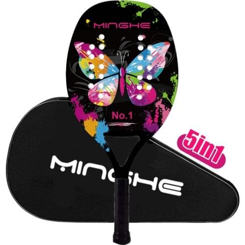 Spot plate tennis racket carbon EVA foam core lightweight tennis racket simple 4 colors carbon fiber beach racket/3pcs tennis