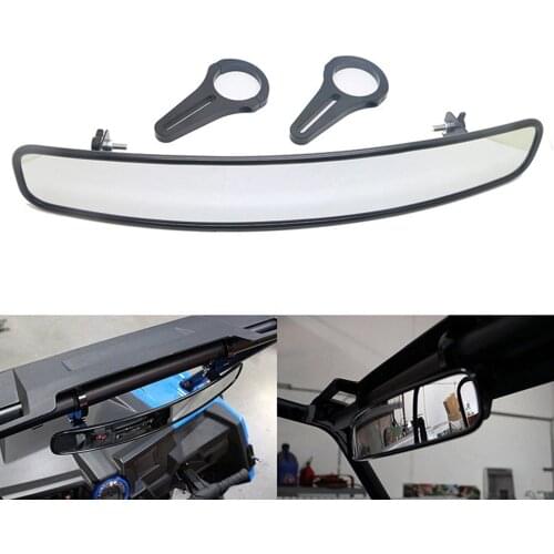 Wide Rear View Mirror with 1.75" Clamps Convex Design Compatible with Polaris ALL RZR 800 PRO XP for Pioneer 1000