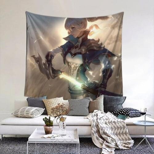 Sean Tay Girl Tapestry Anime Game College Tapestry Wall Bedspread Bohemian Psychedelic Decor Blanket For Living Room