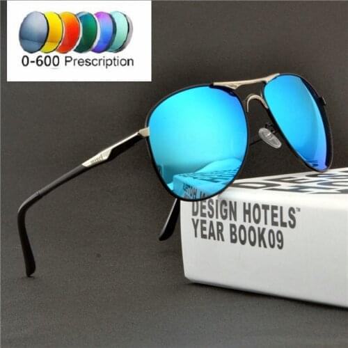 Classic Mens Myopia Polarized Sunglasses Retro Male Prescription Diopter 0-to 6.0 Optical Red Mirror Man Reading Sunglasses NX