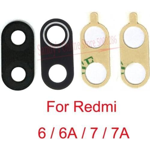 2PCS Rear Camera Glass Lens For Xiaomi Redmi 6 6A 7 7A Back Camera Lens Glass For Redmi6 Redmi7 Redmi6A Redmi7A Repair Parts