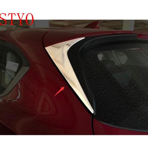 STYO Car ABS Chrome Rear Window Spoiler Side Cover Tail Triangle Trim for MAZDAS CX-5 CX5 2017 2018
