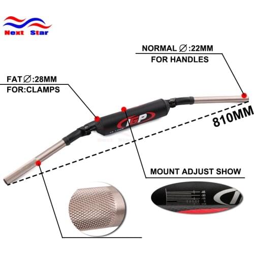 Motorbike 28.6MM Universal Double Handlebar Handle Bar With Motorcycle IGP Handlebar Fat Bar Pad Chest Protection