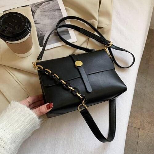 PU Vintage Small Leather Crossbody Flap Bags Brand Fashion New Quality Womens 2021 Luxury Chain Shoulder Handbag and Purses