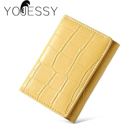 YOJESSY Short Wallet Stone Pattern Women Wallets Clutch Lady Purse Pocket Card Holder Ladies Purse