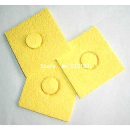 10pcs/lot High Temperature Yellow Cleaning Clean Sponge for Soldering Solder Iron Tip Cleaner