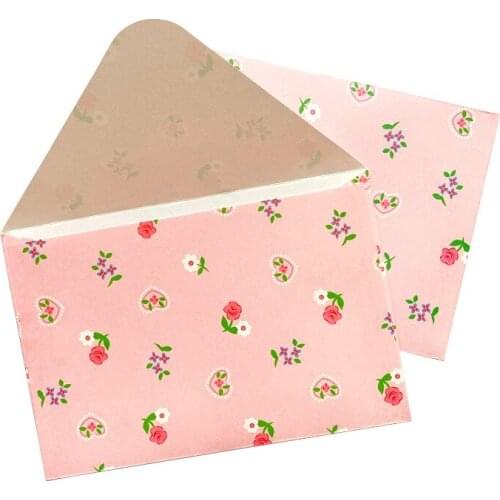 100pcs wholesale Pink Gift Envelope floral envelope Wedding invitations Stationery open for girls Decorative 16*11cm