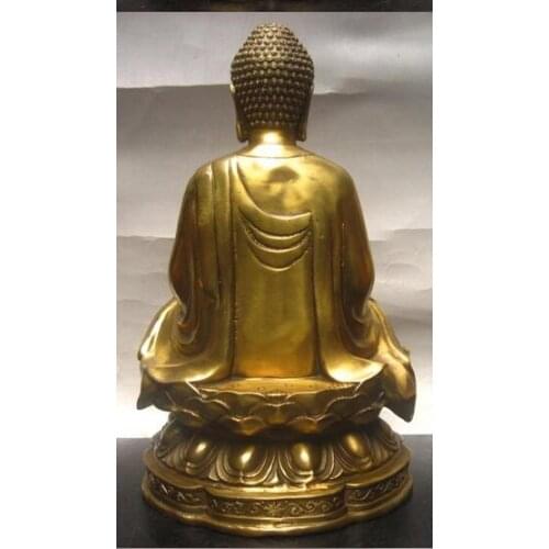 8'' bronze copper carvings Buddhism Sakyamuni tathagata Buddha statue