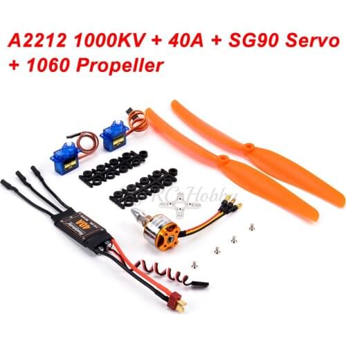 A2212 2212 1000KV 1400KV 2200KV Brushless Motor + Skylinker 30A 40A BLheli ESC + SG90 Servo for RC Fixed Wing Plane Helicopter