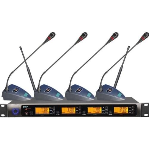 Bolymic 4 Channels Wireless microphone Gooseneck Conference Microphone UHF True Diversity