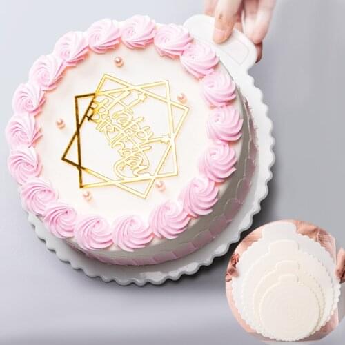 NEW 4/6/8/10inch Reusable Round Mousse Cake Boards Plastic Cake Base Cupcake Dessert Tray for Home Wedding Birthday Party