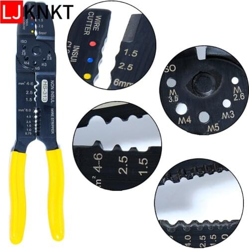 Shipping Multitool Crimping Pliers Electrical Terminals Wire Alicates Electricos Line Stripper Knife Tool Cable Cutter Forceps