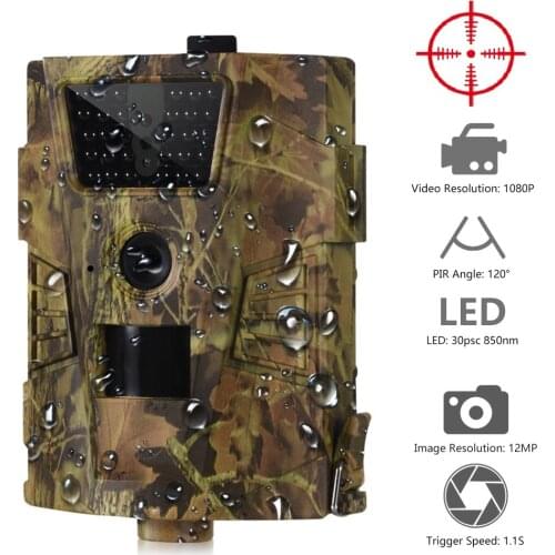 HT-001B Wildlife Trail Camera Photo Traps 12MP 850nm Wireless Hunting Cameras Waterproof 120° Wild Camera Tracking Scouting