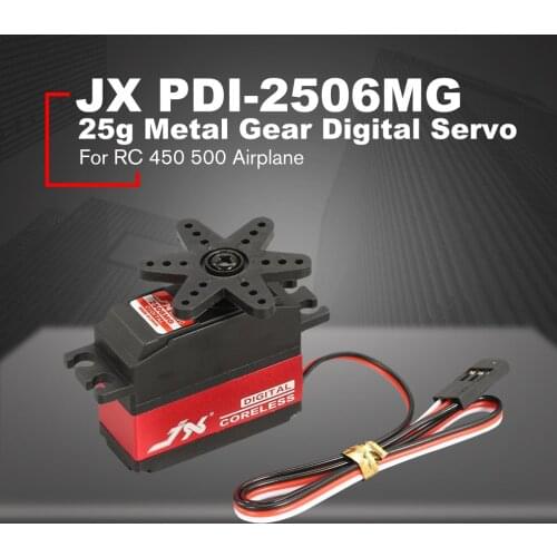 JX PDI-2506MG 25g Metal Gear Digital Servo Coreless Motor for RC 450 500 Helicopter Fixed-wing Airplane