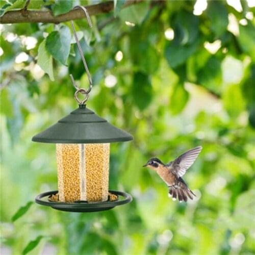 New Fashion Hot Sale Bird Feeder with Transparent Appearance, Large Capacity Removable Hanging Pet Accessory Garden Supplies