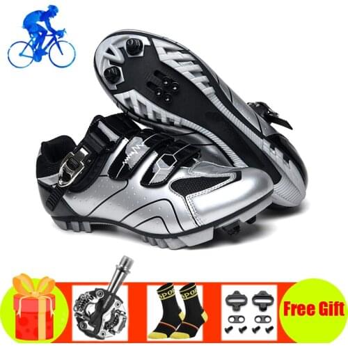 Mountain bike shoes for men women outdoor cycling sneakers self-locking breathable Wear-resistant spinning bicycle riding shoes
