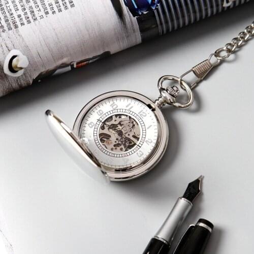 10pcs/lot Antique Polished Pocket Watch Antique Hand Winding Mechanical Pocket Watch Men Women Gift Watch Wholesale