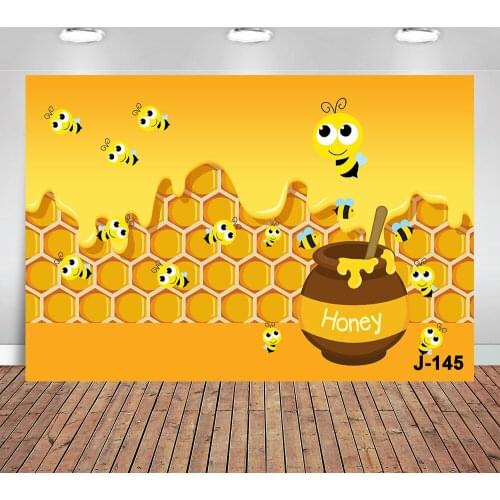 Sweet As Can Bee Backdrop Bee Honeycomb Baby Shower Photo Background Girl Birthday Flowers Photo Props Studio Booth Background