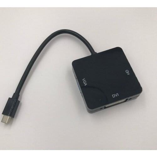 Mini Display Port to DVI+VGA+HDTV Adapter Mini DP to 3 Ports Converter Cable Support 4K 1080P For Monitor Computer 15cm