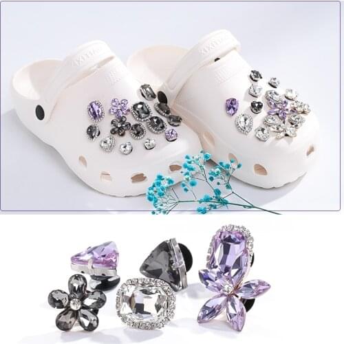 Astrobox Summer Shoes With Holes For Decorative Croc Shoes Glass Rhinestone New Design Home DIY Accessories Rhinestone Claws Set