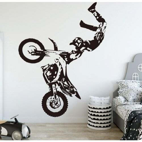 Motorcycle Wall Sticker Decor For Kids Room Boys Room Decoration Vinyl Boys Bedroom Decor Wall Decal Stickers Mural