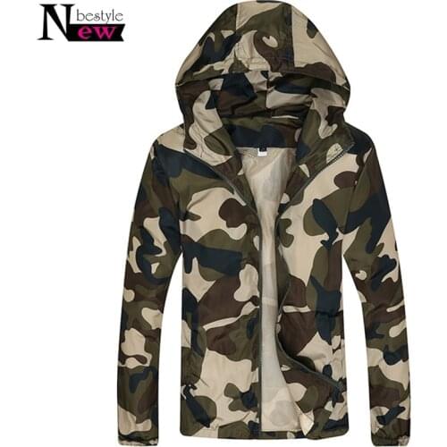 New Military Army Jackets Fashion Men Camouflage Jacket Handsome Soft Coat Tactical Clothing Tide Man Hooded Thin Sunscreen Coat