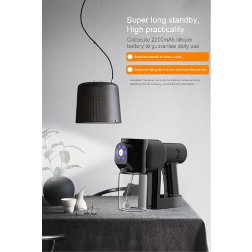 New Portable Handheld Wireless USB Rechargeable Electric Blue Light Atomizing Household Nano Sprayer For Office Garden Sprayer